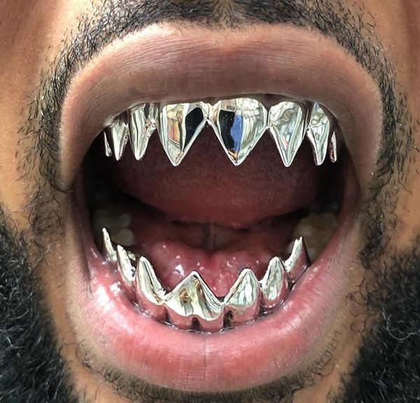 Shark teeth 10k gold grillz available at Bennani Jewelers at Park ...