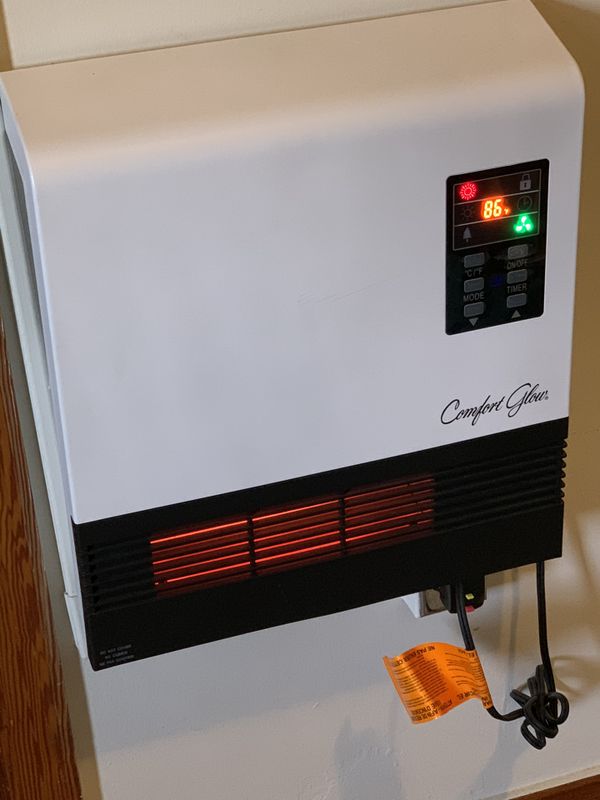 Comfort Glow 1500Watt Infrared Quartz Wall Mount Electric Space Heater