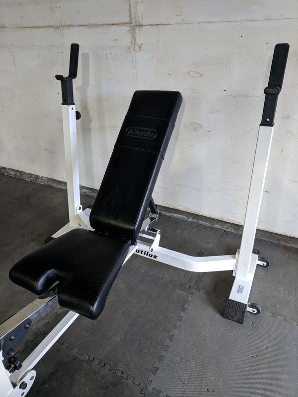 Nautilus Fold Up Bench Press / Squat Rack for Sale in Tacoma, WA - OfferUp