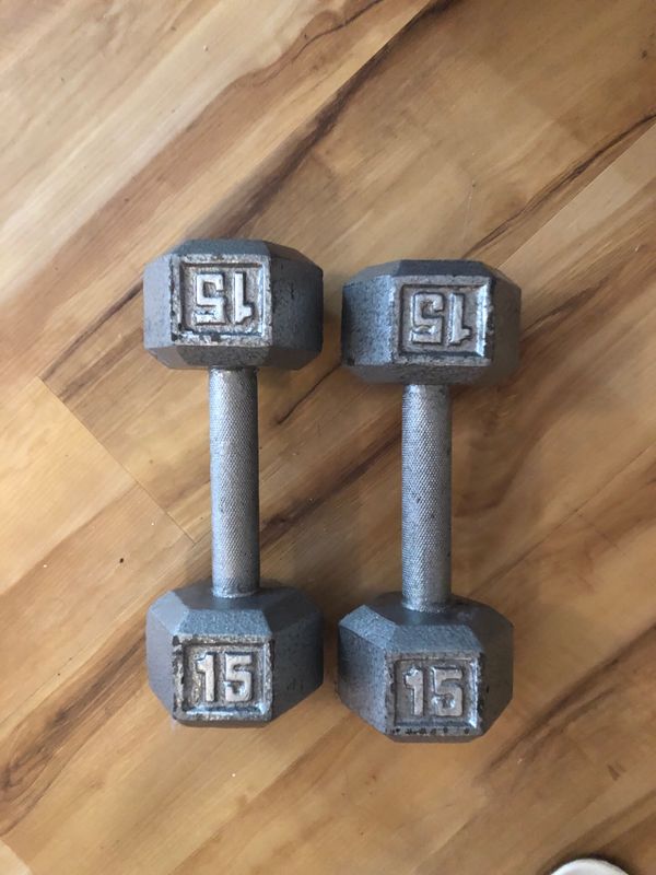 Pair of 15 lb dumbbells for Sale in Scranton, PA - OfferUp