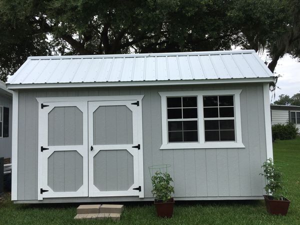 12x16 brand new shed all wood inside siding outside. Metal 