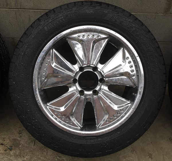 Chrome 20” rims with brand new good year tires fits chevrolet tahoe gm