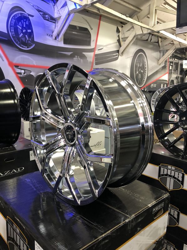 Chrome 24 Inch Dub Rims Silverado Escalade Tahoe Denali For Sale In 