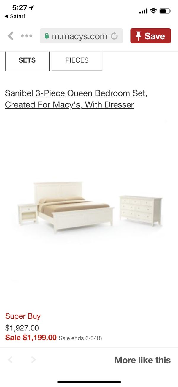 Sanibel 3 Piece Bedroom Set Used Macy S For In Miami Fl Offerup