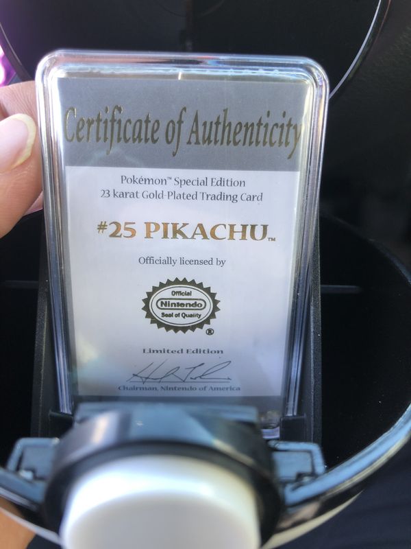 23k gold pikachu card