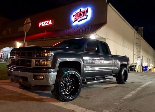 Chevy Silverado package deal: 22x12 Fuel wheels w/ 305/45/22 Nitto G2 ...