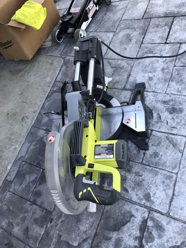 Ryobi 15 Amp Corded 12 in. Sliding Miter Saw with Laser ...