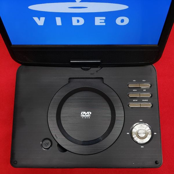 ONN 10Inch LCD Swivel Display Portable DVD Player, w/ Charger, Working