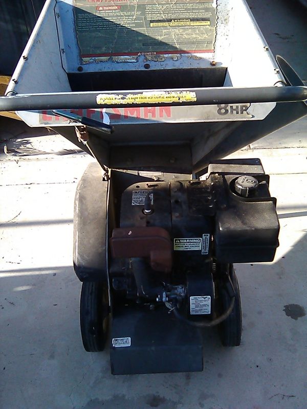 Craftsman wood chipper 8hp Briggs and Stratton motor used for Sale in