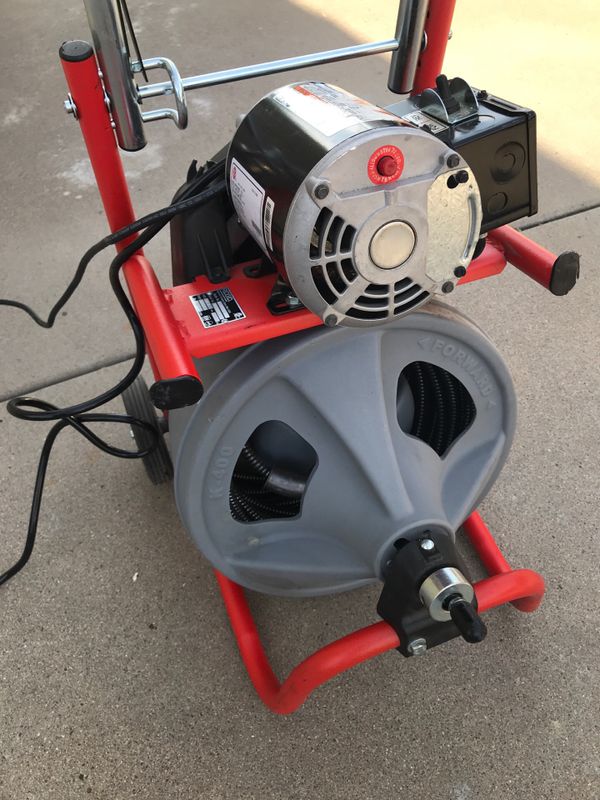 Ridgid K40012 Drain snake Plumbing Tool with cable & Wheel kit mint