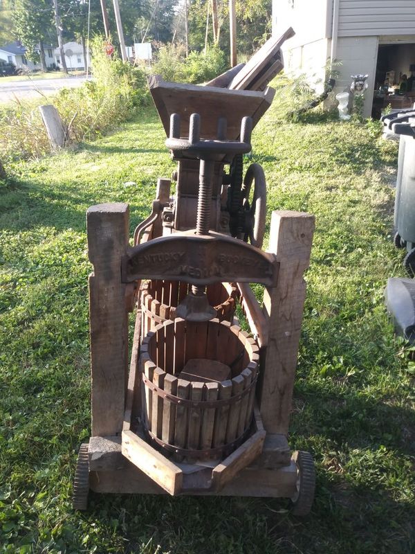 1800's Kentucky Buckeye Apple Cider Press manufactured by Brennan a co