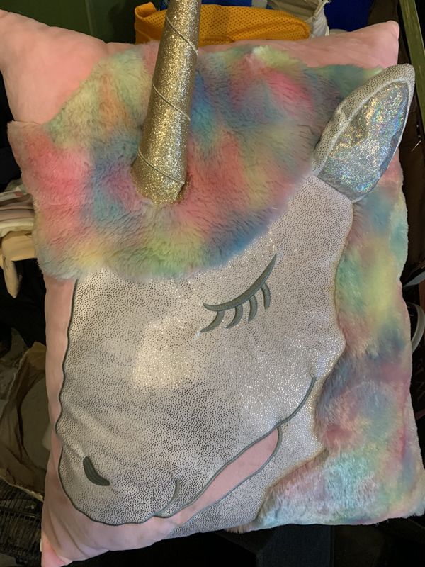 justice unicorn letter pillow