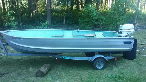 16 Ft Gamefisher Aluminum Boat With 25 Hp Johnson Outboard For Sale In