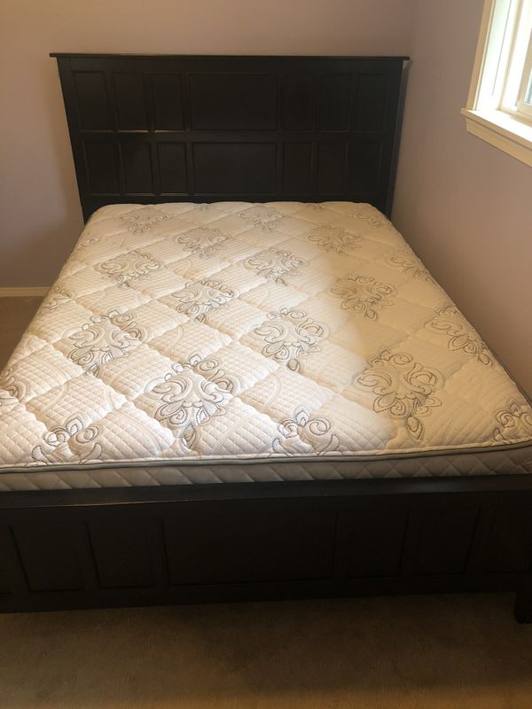 Queen bed frame Mattress and BRAND NEW box spring for 