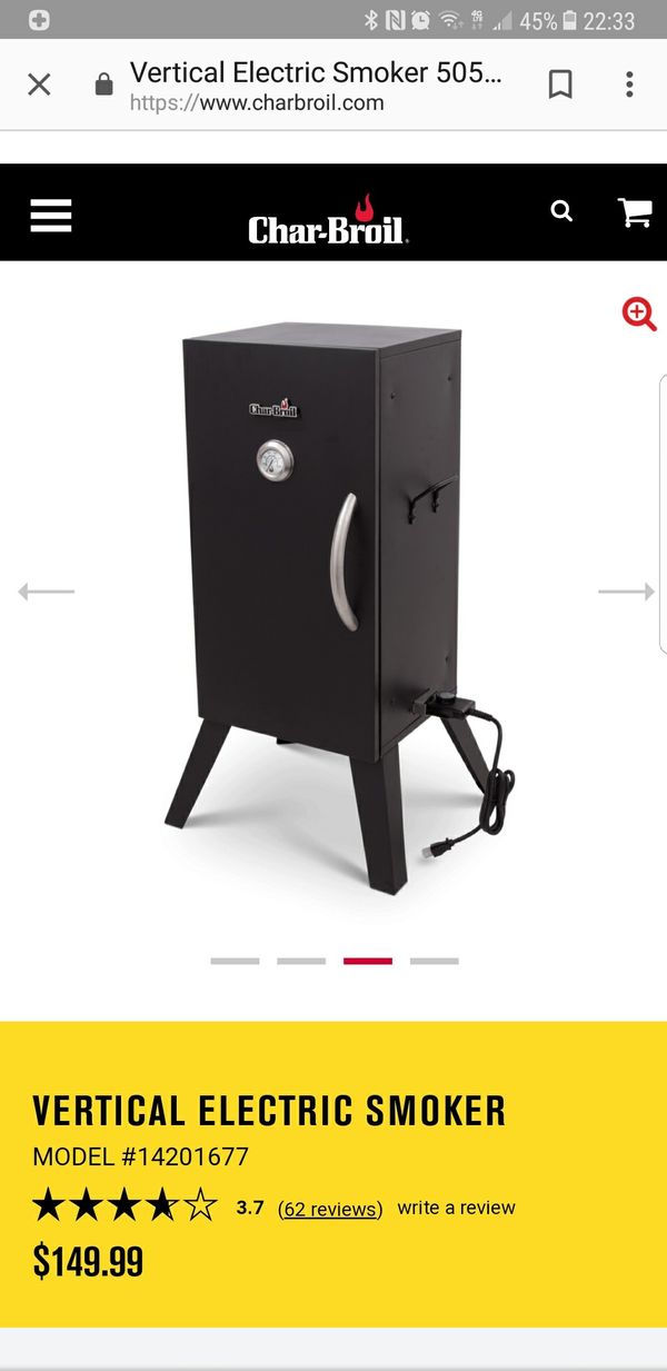 char broil electric smoker 505