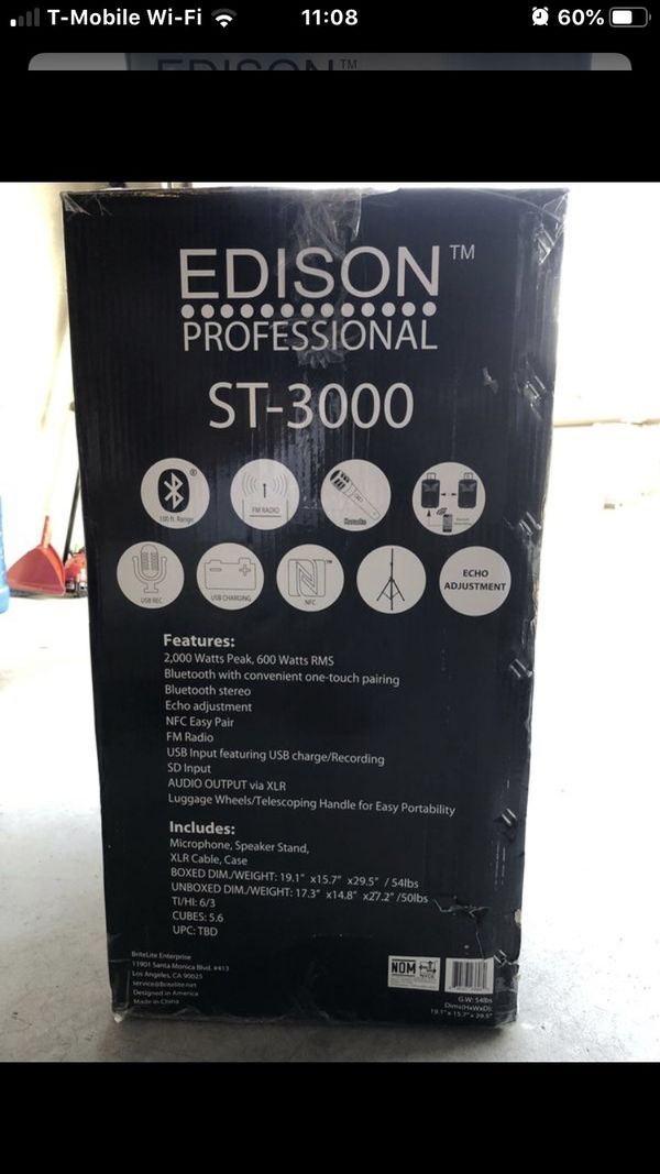 EDISON PROFESSIONAL ST3000 multi Function Lou’s speaker and PA system