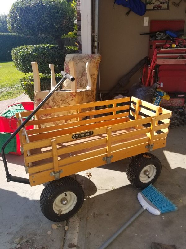 big wooden wagon