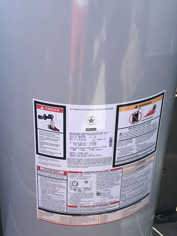 Bradford White Defender Water Heater M1tw