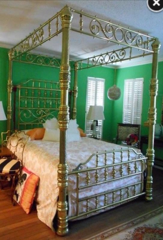 Antique brass canopy bed frame for Sale in Fort Worth, TX ...