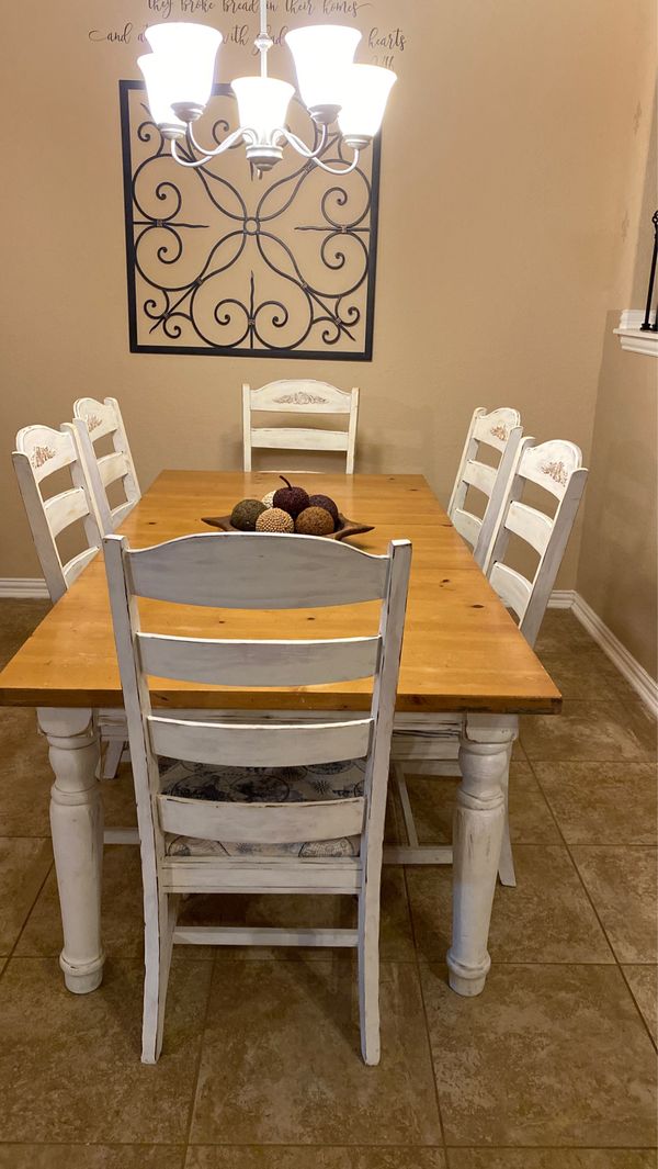 Broyhill dining room Farm table w/6 chairs for Sale in San Antonio, TX ...