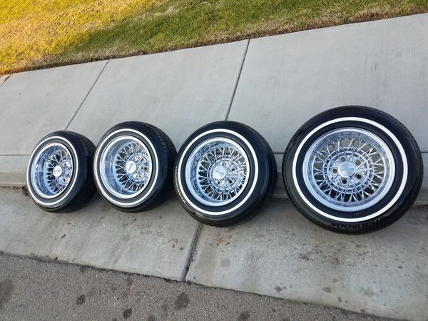 14x7 cragar true spoke 50 spoke wire wheels for Sale in