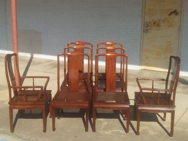 Henredon Set Of 6 Pan Asian Cane Dining Chairs For In Henredon Set Of 6 Pan Asian Cane Dining Chairs For In