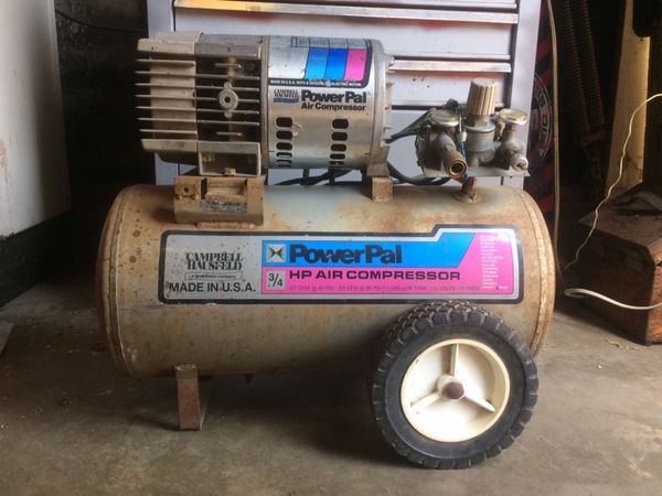 Campbell Hausfeld PowerPal Air Compressor, 3/4 Horsepower, 7.5 Gallon ...