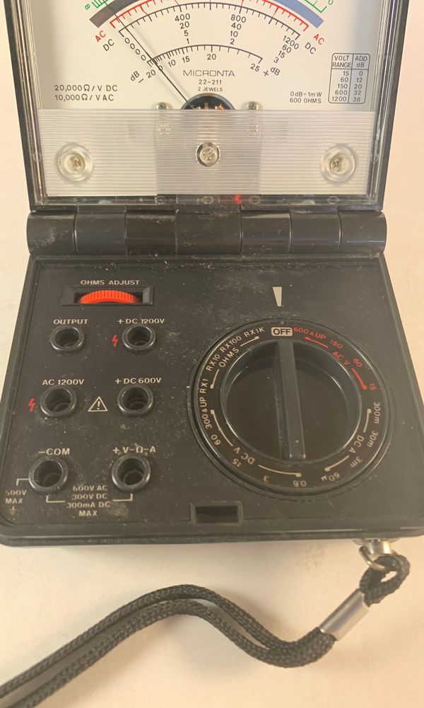Micronta 22211 MultiMeter with Leads Tested & Working for Sale in