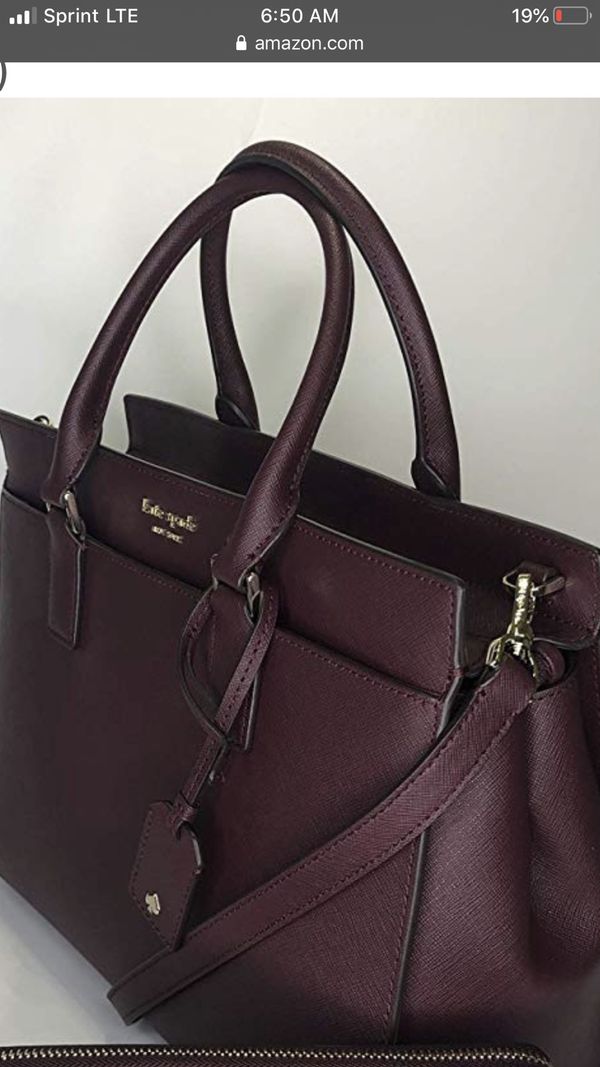 kate spade tote burgundy