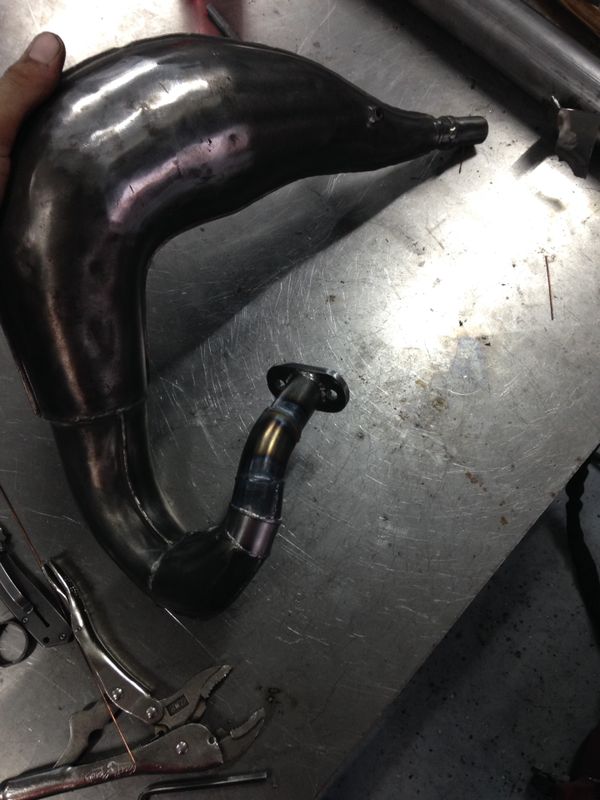 Motorized bicycle 66/80cc custom expansion chamber exhaust pipes for