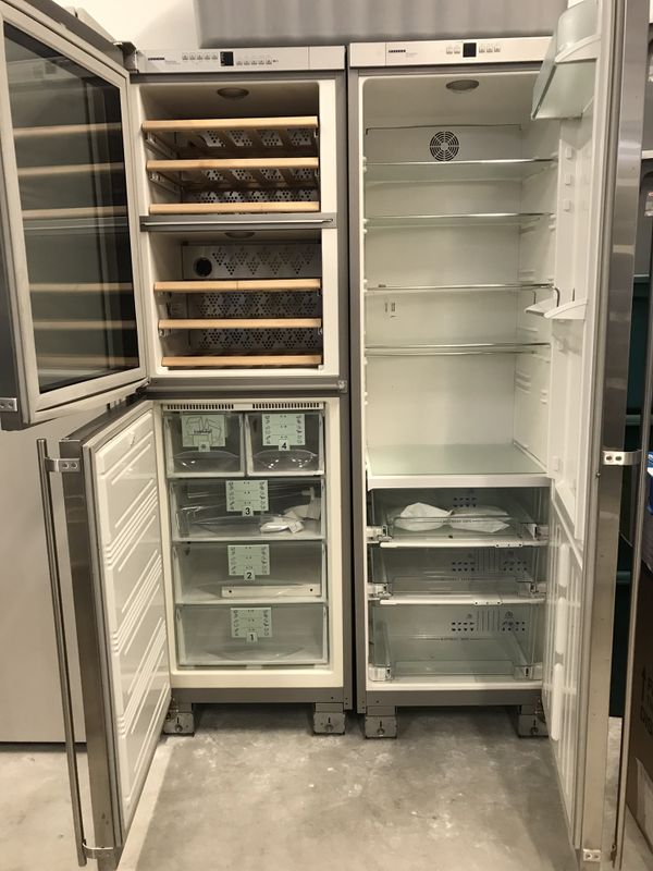 LIEBHERR COMBINATION FREEZER, WINE COOLER & FRIDGE IN STAINLESS STEEL FINISH for Sale in