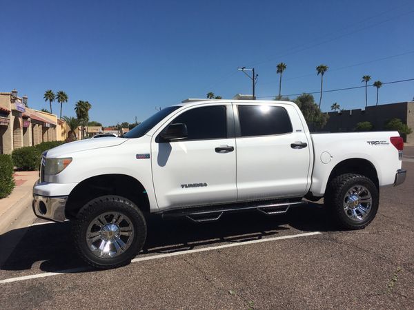 Toyota Tundra Crewmax Trd Sr Shortbed Lifted Inch New S White Loaded For Sale In