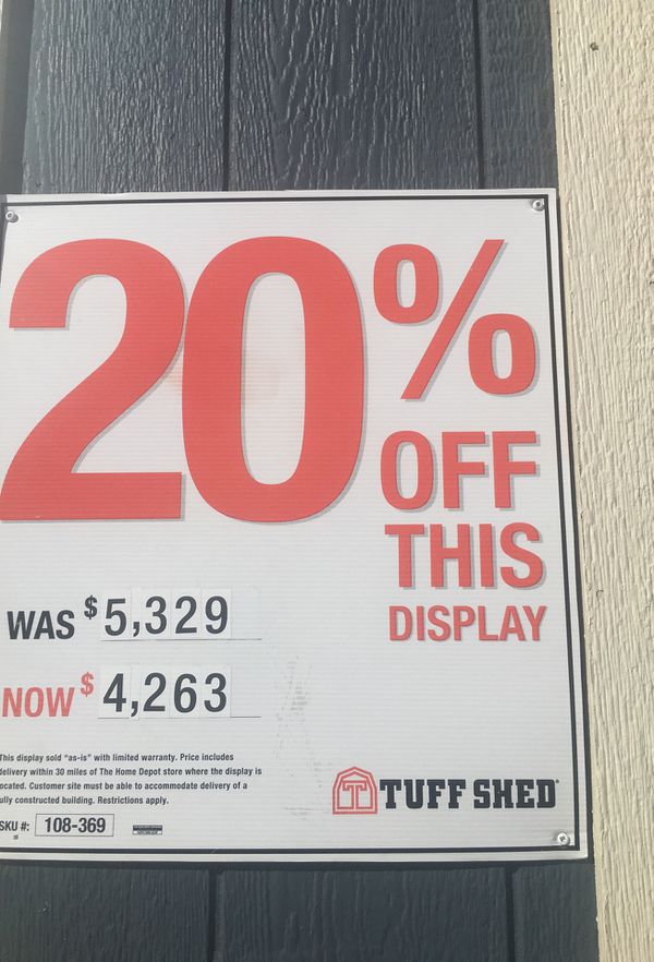 tuff shed tr800 10x12 at home depot in laplace for sale in