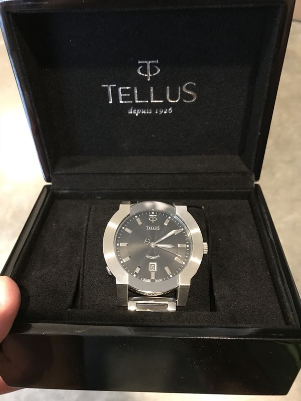 **NEW** Tellus Parentheses Model #1065 Swiss Automatic Men's Watch 46mm ...