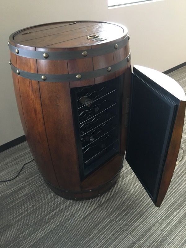 Wine Barrel Refrigerator, Dark Oak for Sale in Houston, TX OfferUp