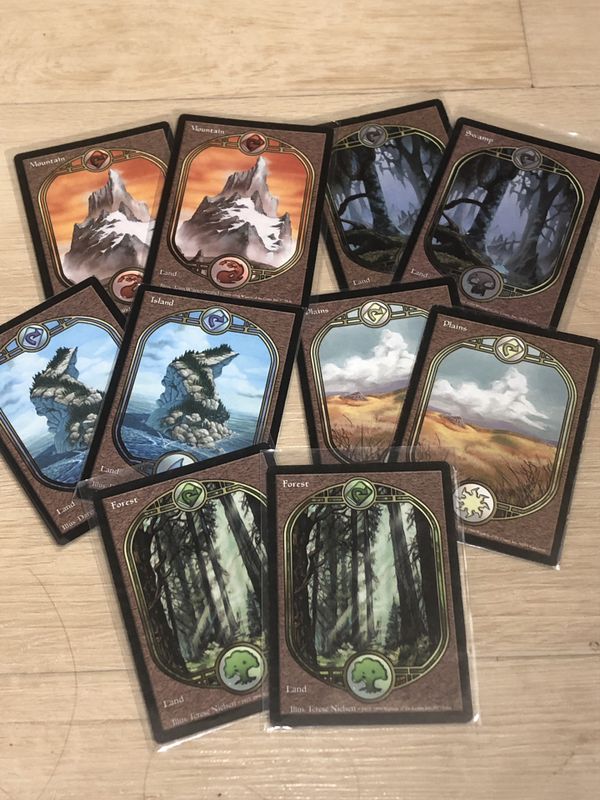 MTG Lot of Unglued Lands - 2 of each - Mountain, Island, Plains, Swamp ...