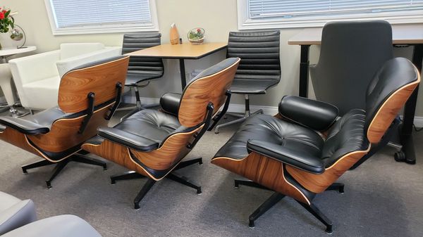 EAMES HERMAN MILLER LOUNGE CHAIRS IN WALNUT & PALISANDER ALL CHAIRS IN NEAR PERFECT CONDITION ...