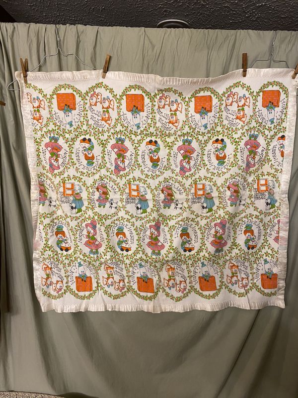 vintage-nursery-rhyme-theme-receiving-blanket-for-sale-in-fayetteville-ar-offerup