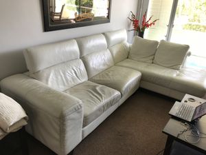 New And Used White Leather Couch For Sale In Miramar Fl Offerup