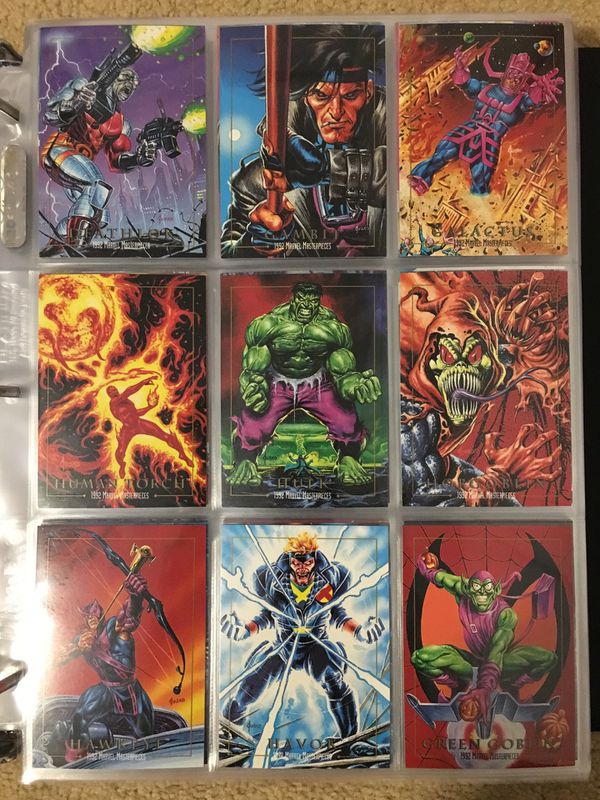 1992 Marvel Masterpieces Trading Cards COMPLETE BASE SET