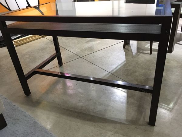Crate And Barrel Cb2 Walker Desk With Glass Top For Sale In