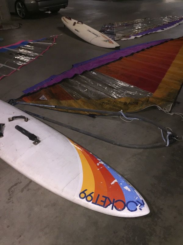 Rocket 99 windsurfing board with all parts ready to go for Sale in