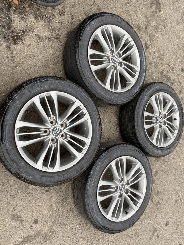 17” clean set of Toyota Camry rims with Michelin tires 5 lugs for Sale