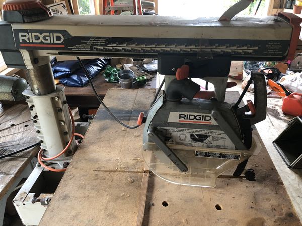 Rigid Rs1000 1.5hp Radial Arm Saw With Stand For Sale In Mountain Top 