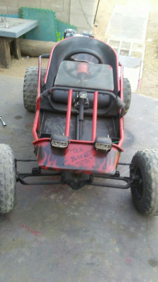 Wheelbarrow TBucket go kart with a brand new motor less than 1 mile