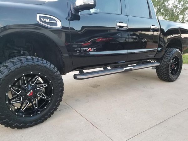 Nissan Titan OEM Running Boards Side Steps W/ Lights for Sale in