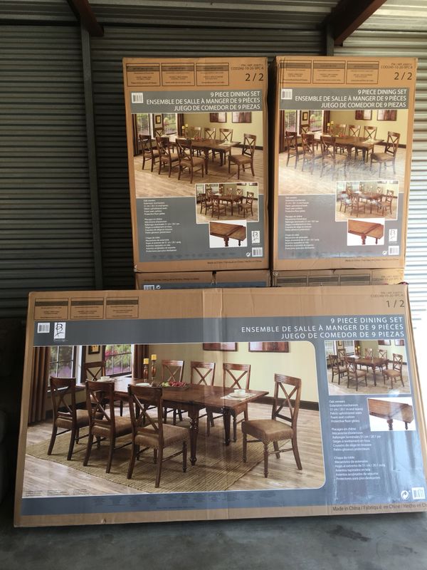 Chattanooga Extending Dining Room Table 8 Chairs 9 Pc Set For