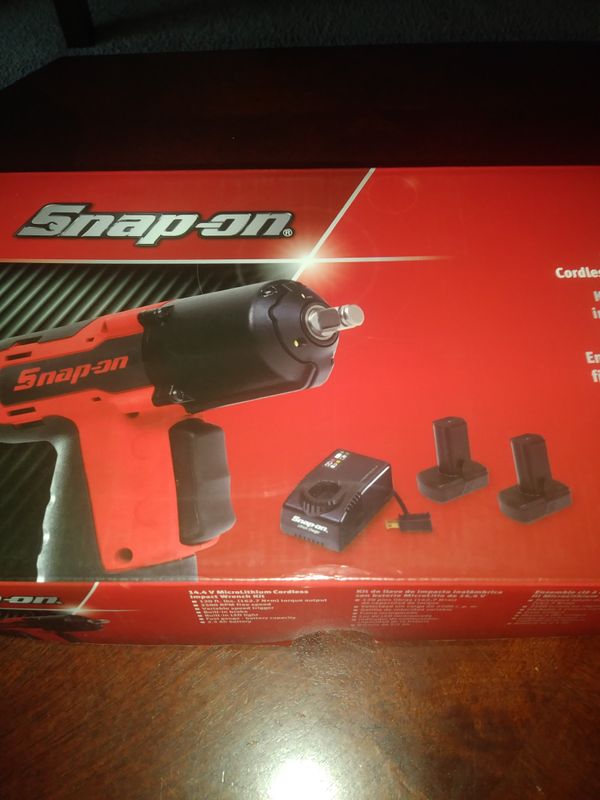 Snap on 14.4v microlithium cordless impact wrench kit brand new for