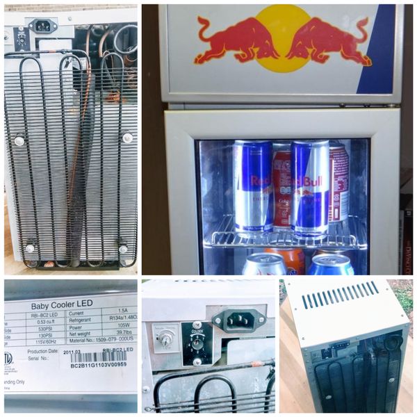 Red Bull (RBIBC2 LED) Mini Fridge Baby Cooler with LED LIGHT Works