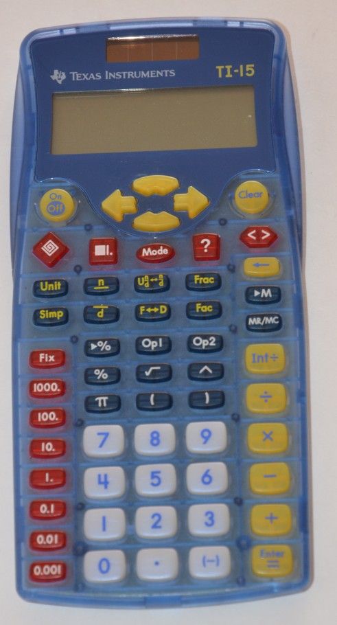 Texas Instruments TI-15 Explorer Scientific Elementary Calculator Up ...